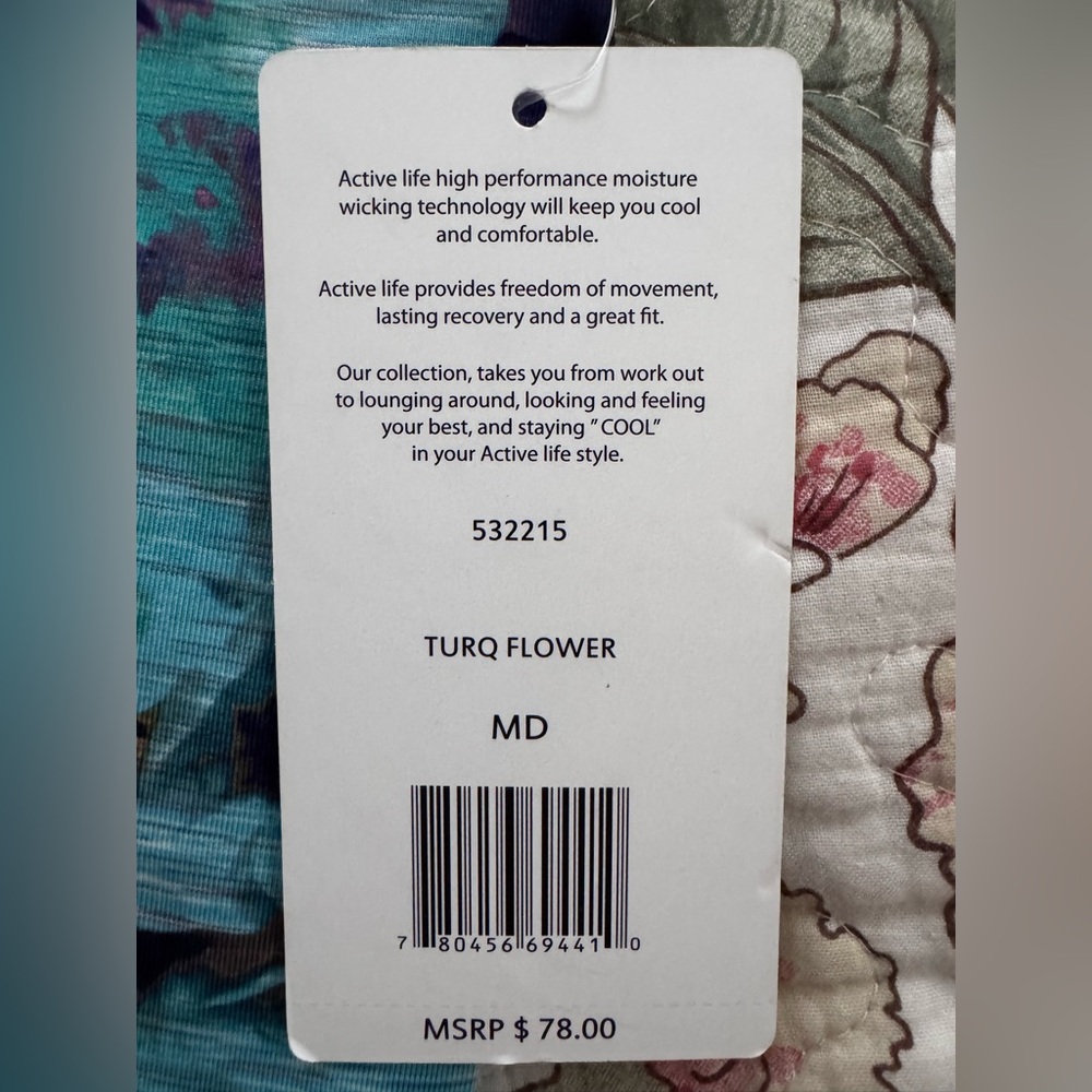 Active Life Floral Reversible Leggings - Picture 3 of 4